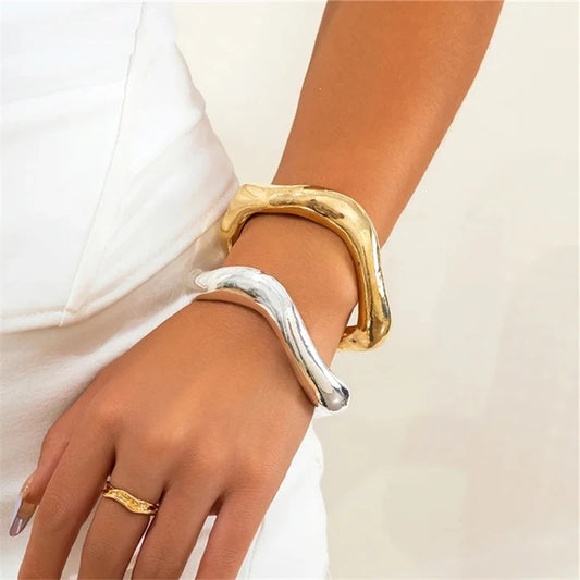 Chunky Gold Bangle Bracelet