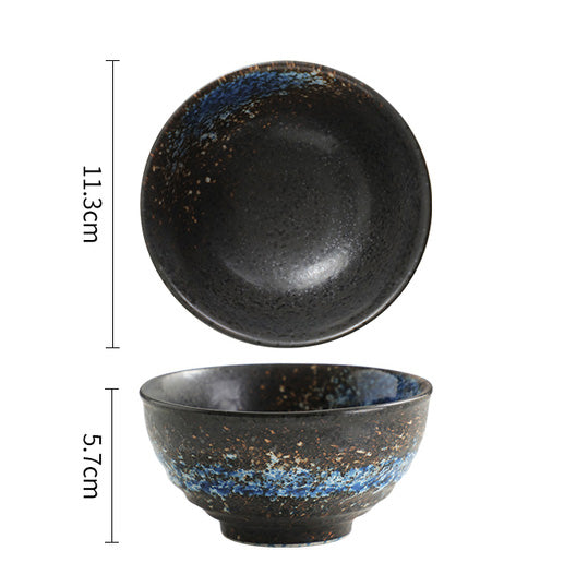 Handcrafted Stoneware Japanese Rice Bowl